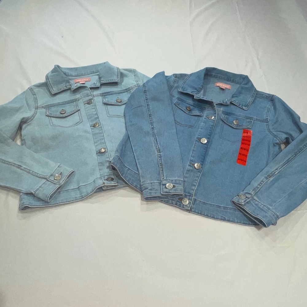 BCBG Girls Denim Trucker‎ Jackets Light Wash Blue Size M 10-12 NWT